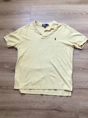 Ralph Lauren Butter Yellow Polo with Navy Pony